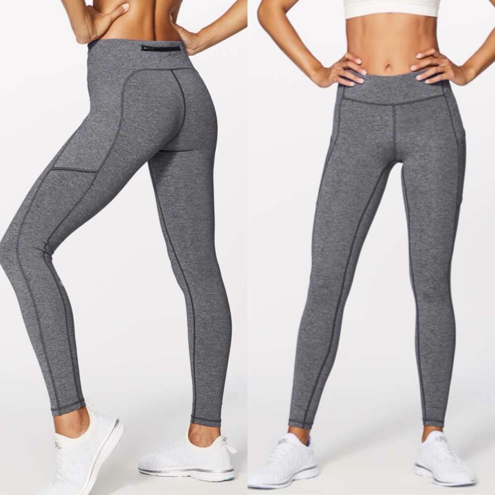 Lululemon Speed Up Tight 28" Heathered Black Size 10